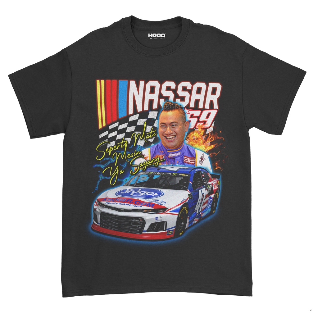 [COD] ( BIG SIZE ) KAOS VINTAGE NASSAR KDI - KAOS NASCAR PARODY / OVERSIZE / COD / NASCAR VINTAGE