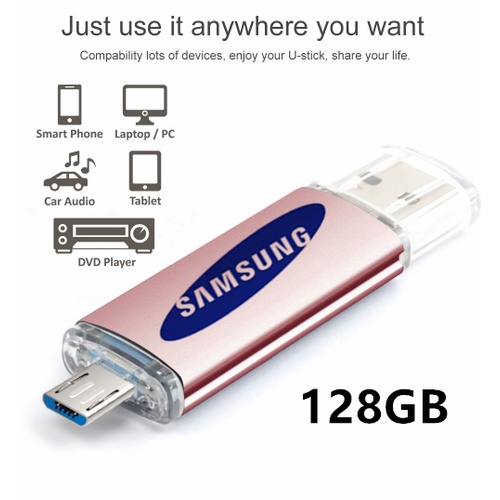 Flashdisk OTG USB Flash Drive OTG &amp; USB 2.0 4GB-8GB-16GB-32GB-64GB-128GB Compatible For All SmartPhone 2 in 1 Flash Disk USB Drive