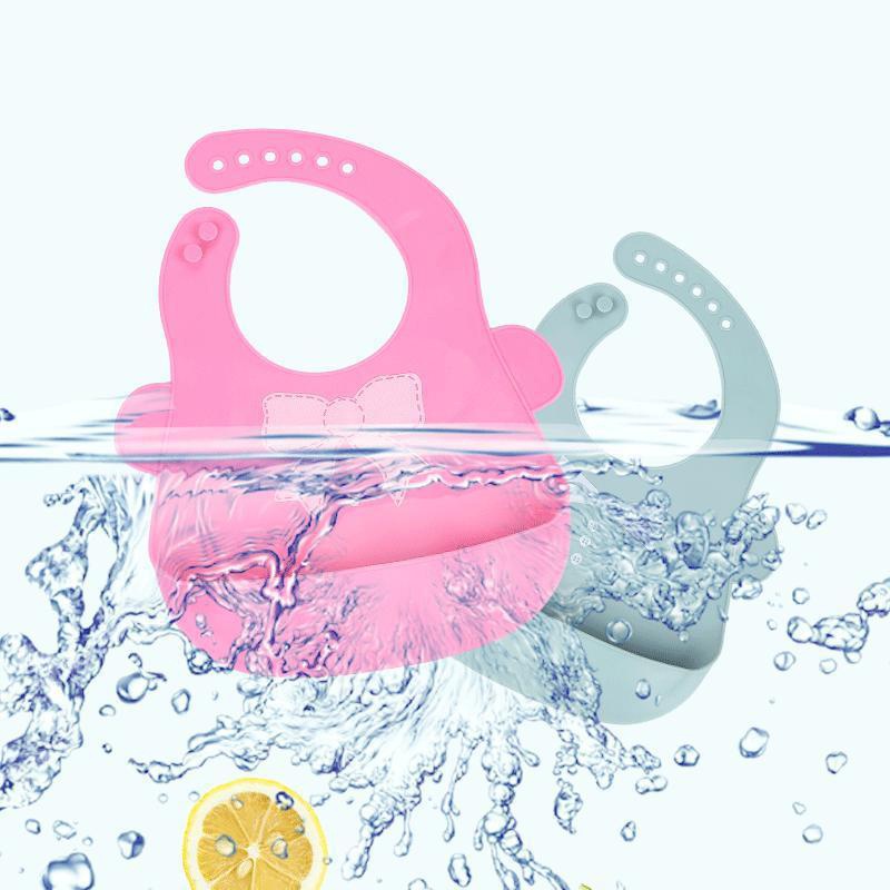 【COD+Pengiriman Cepat】YUN Mall Slabber Bib Silicone  Celemek Makan Bayi Anti Air  Tatakan ller Baby Plastik Silikon Import /  Baby Bib Slabber Baby Burb