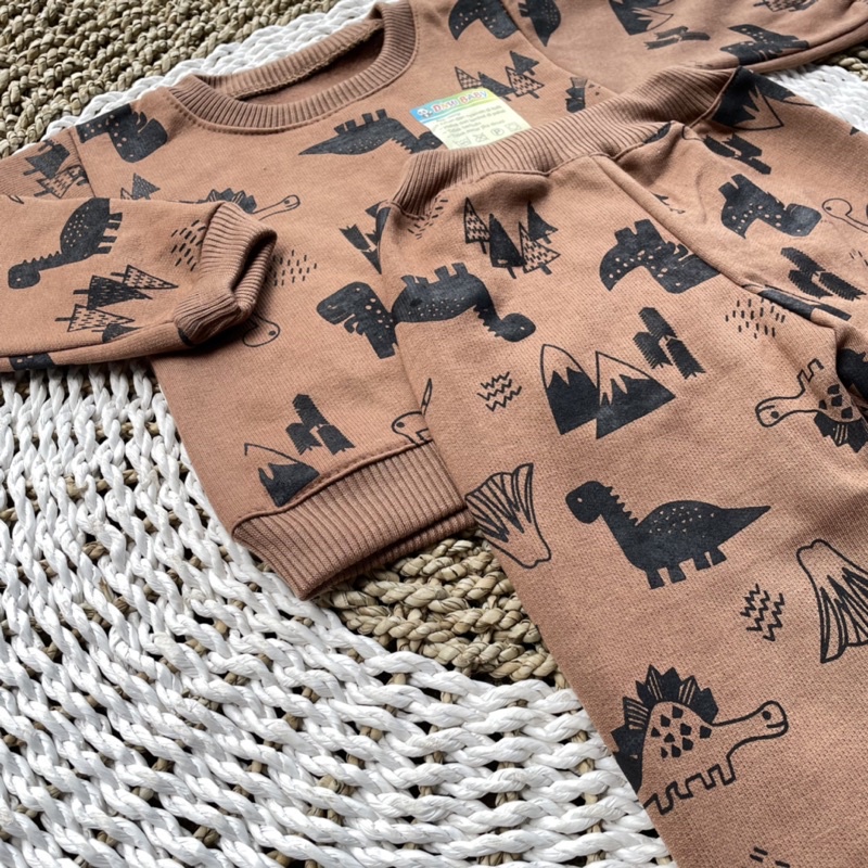 PROMO 7.7 Setelan Baju Bayi Oblong Bayi Baju Bayi Lengan Panjang Celana Panjang Bayi Baju Hangat Bayi Joger BayiDNW BABY