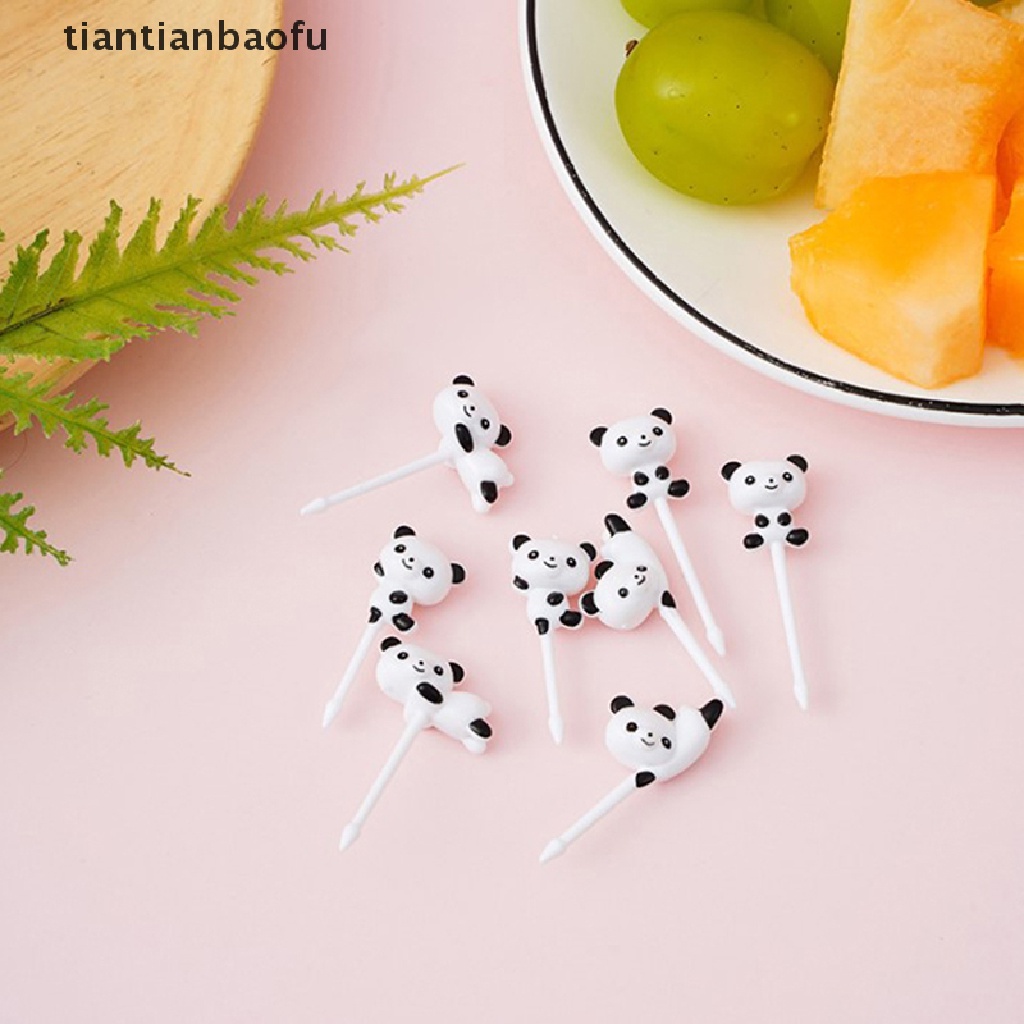 8pcs Garpu Buah Mini Desain Kartun Hewan Peternakan Untuk Anak Selection