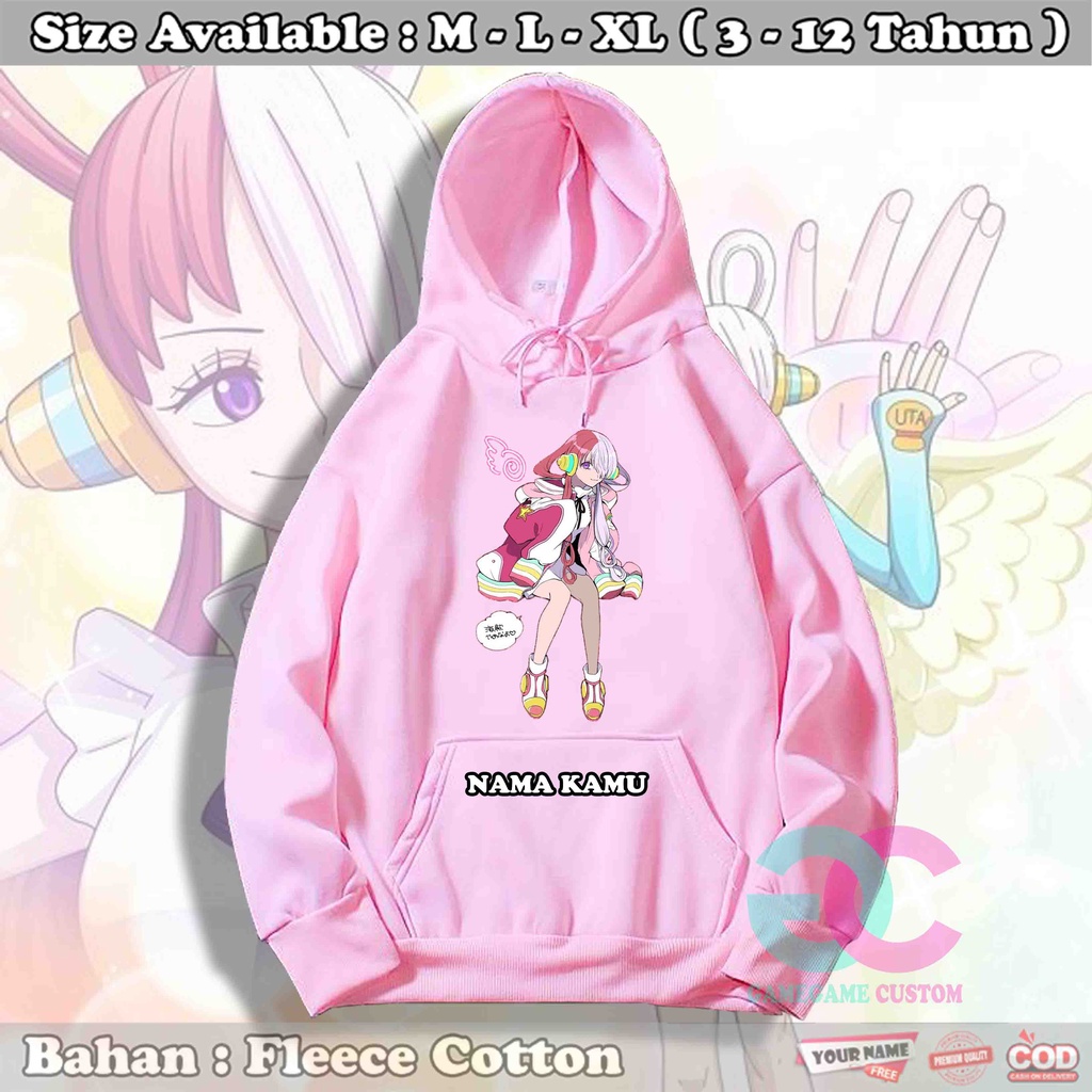 Hoodie Anak Perempuan Uta Cantik / Sweater Anak Uta Anime One Piece Red 122