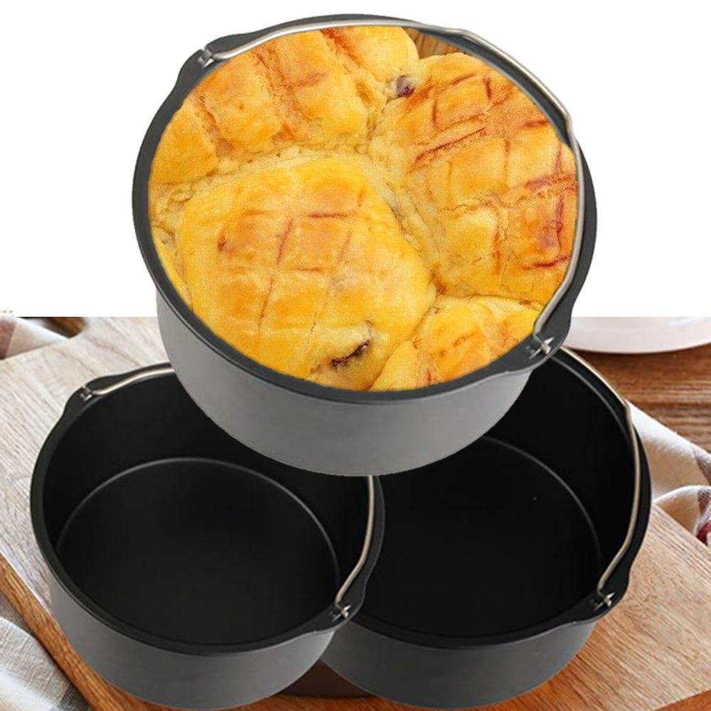 Preva Non Stick Cetakan Kue Peralatan Dapur Bakeware Mould Air Fryer Aksesoris Cake Barrel Pan Bulat