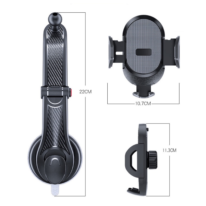 1 Pc Stand Holder Handphone GPS Rotasi 360 Derajat Dengan Kop Perekat Untuk Aksesoris Interior Mobil