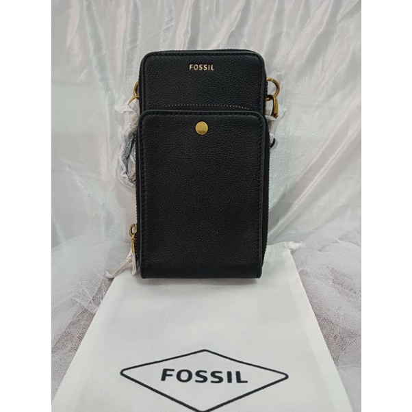 Tas Handphone FossilOriginal Sofia Phone Crossbody Black