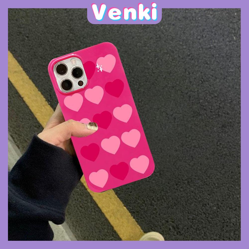 iPhone Case For 14 Series TPU Soft Case Sweet Style Glossy Full Screen Of Love Rose Pink Candy Case Camera Protection Shockproof For iPhone 14 13 12 11 Plus Pro Max 7 Plus X XR