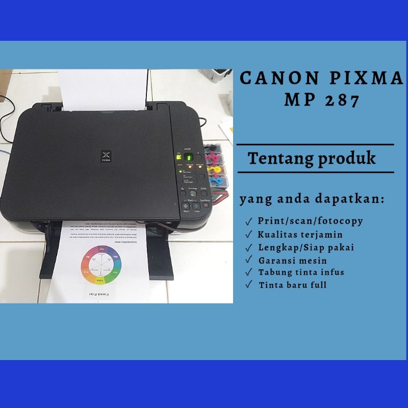 Canon pixma mp 287 + tabung tinta