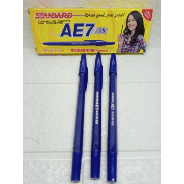 Pena Standard Ae7 0.5 Biru