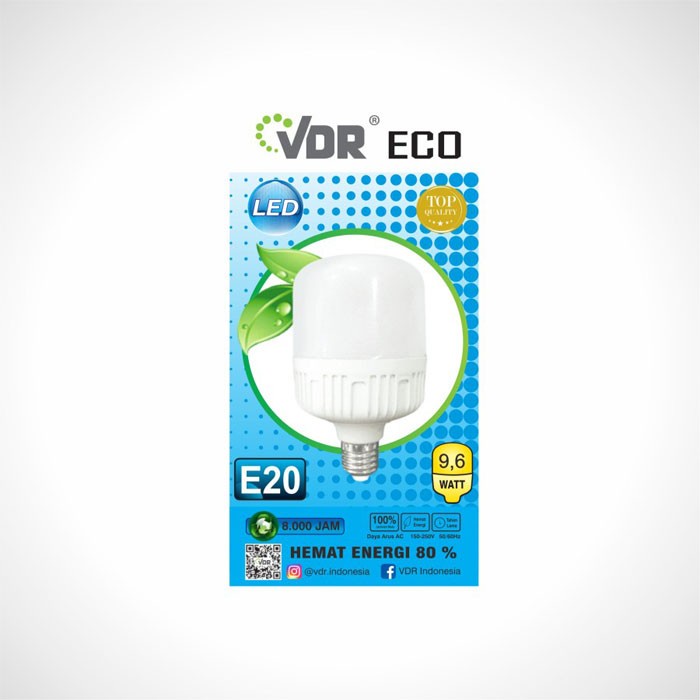 VDR Lampu LED 20 Watt Bohlam Kapsul 20W Putih