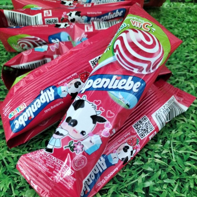 

PERMEN ALPENLIEBE LOLIPOP ALPEN LOLLY SUSU KARAMEL SUSU STROWBERY ISI 12