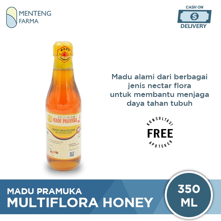 Madu Pramuka Multiflora 350 mL - Madu Alami dari berbagai Nectar Flora