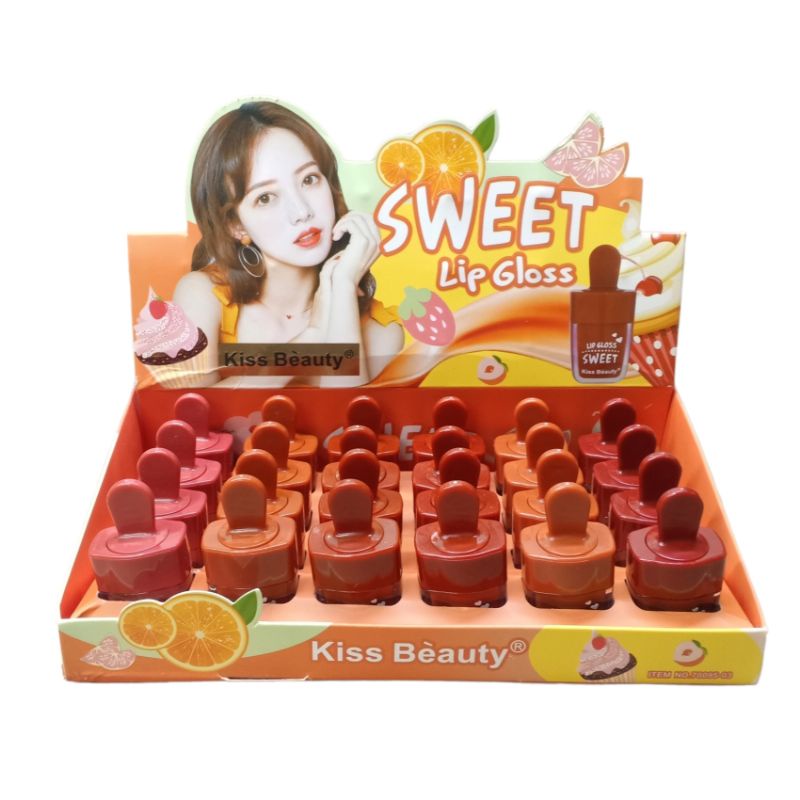 Lipgloss Sweet Ice Cream Kissbeauty Lip Gloss Per Bok 24 pcs