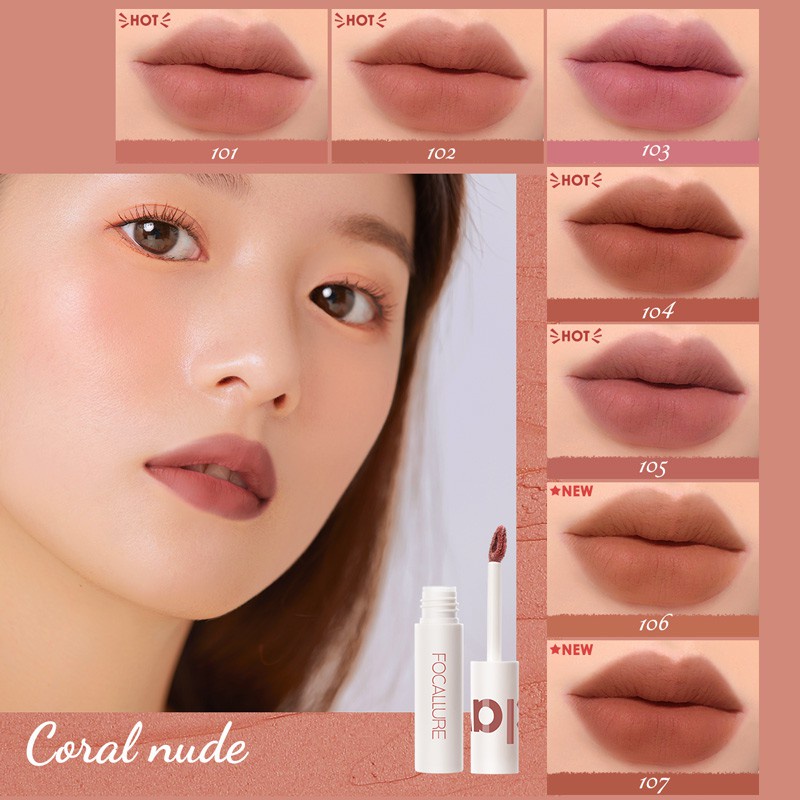 FOCALLURE Lipstik Madam Kosmetik Beludru-kabut Mousse Matte &amp; Halus Lip Clay Lip Cream FA179