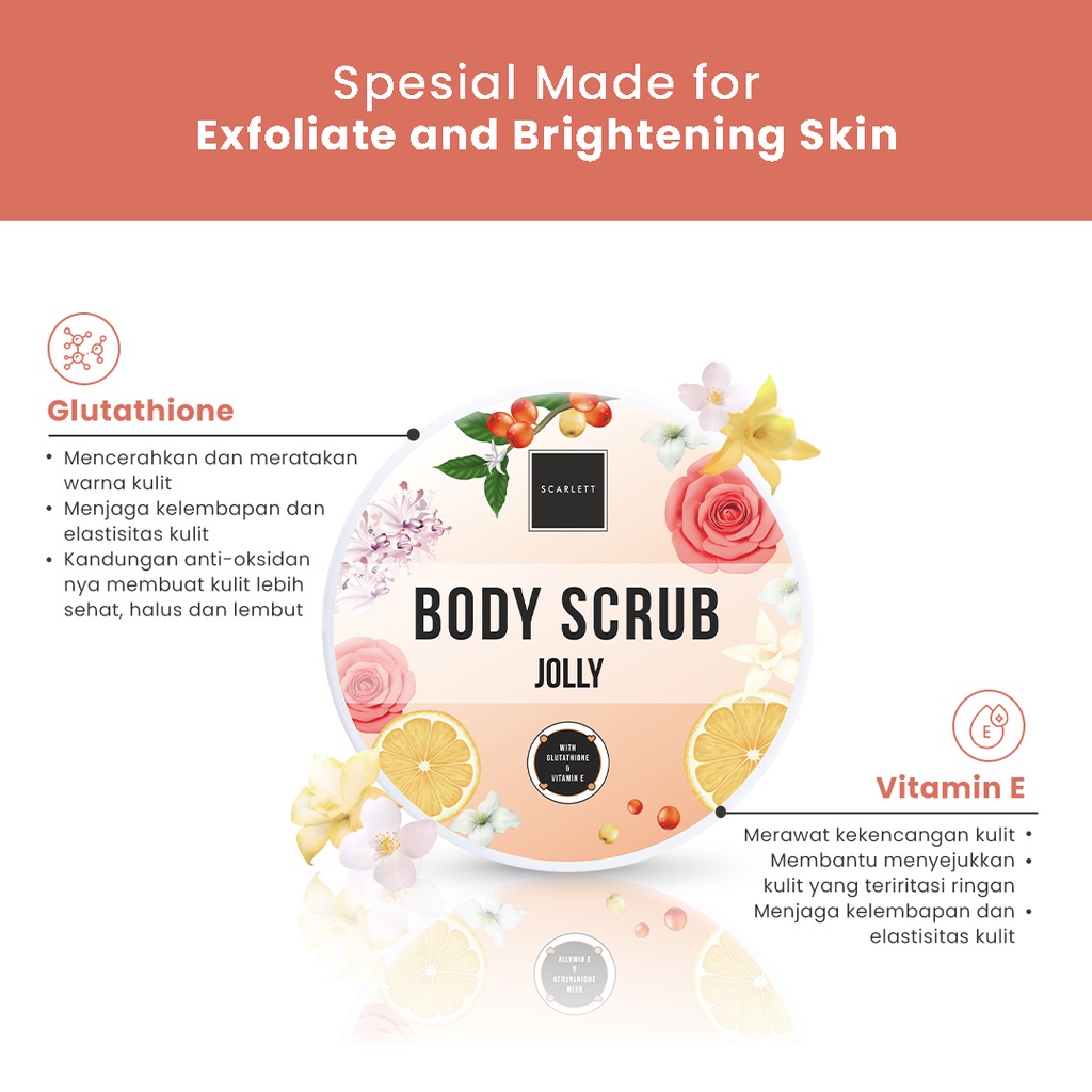 Scarlett Whitening Body Scrub Jolly