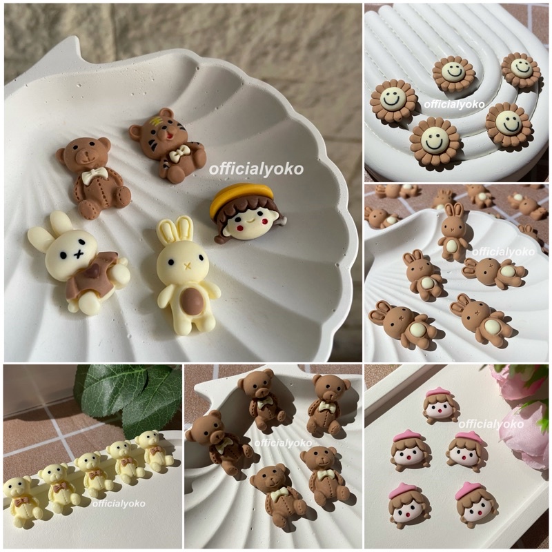 Resin Clay Coklat (3pcs) Choco Cream Motif Mix Random