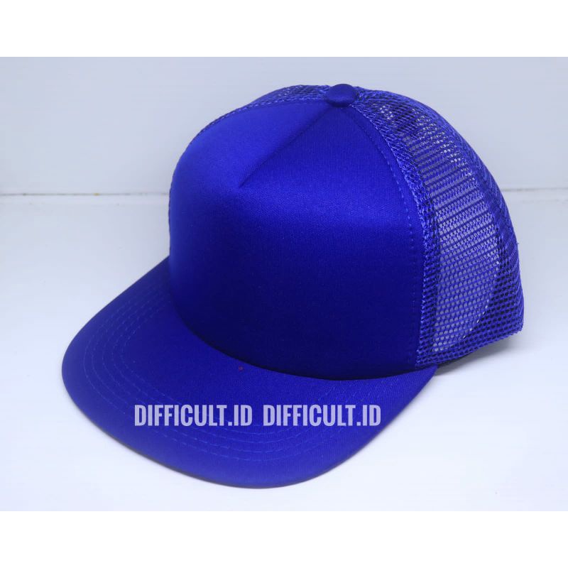 TOPI SNAPBACK TRUCKER HAT POLOS | TOPI POLOS TRUCKER | TOPI JARING POLOS (BIRU)