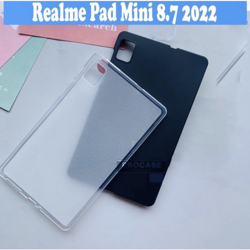 Case Realme Pad Mini Jelly Casing Bening Silikon Soft Clear 8.7 Inch Inci WiFi LTE Softcase Hitam Bening Putih