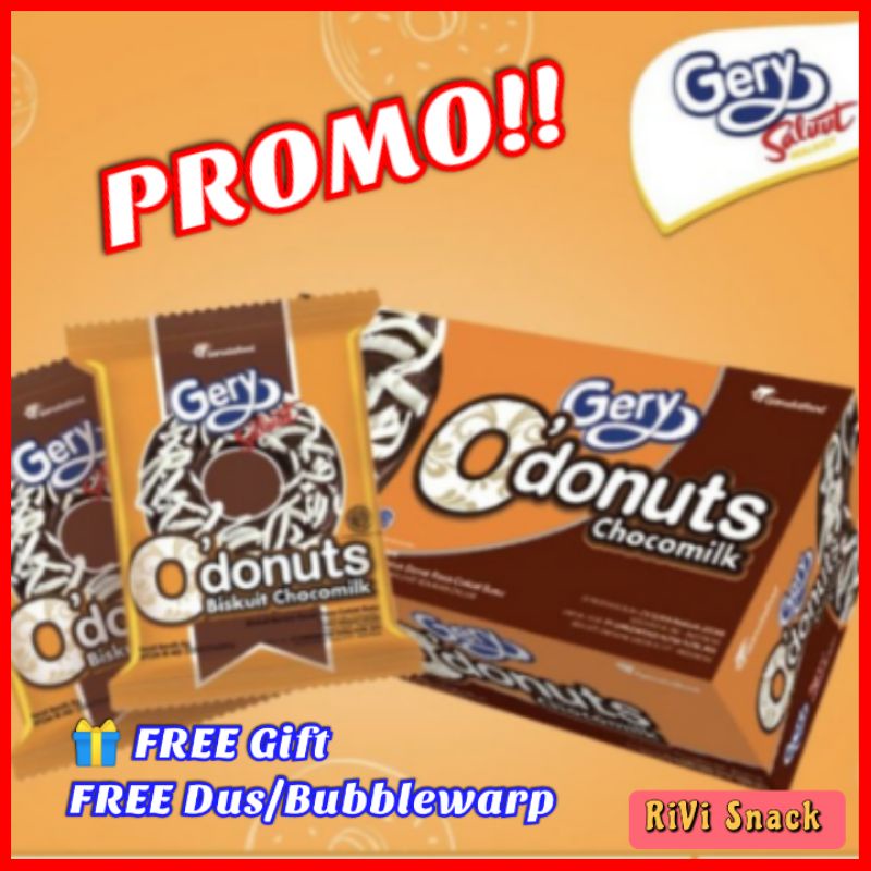 TERLARIS GERY O'DONUTS CHOCOMILK /BISKUIT DONAT/SNACK ULTAH