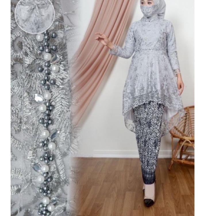 Terlaris RYZ- Aurora lesti-tunik Wanita Brukat Kebaya Modern -Setelan Tunik Lesty Kejora-kebaya wisu