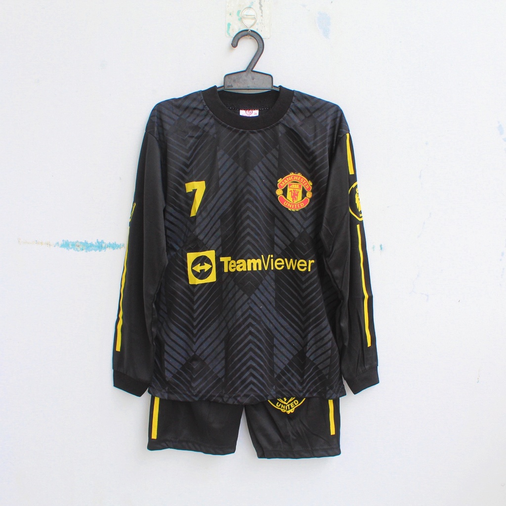 setelan baju kiper naka/ baju bola kiper anak mu hitam