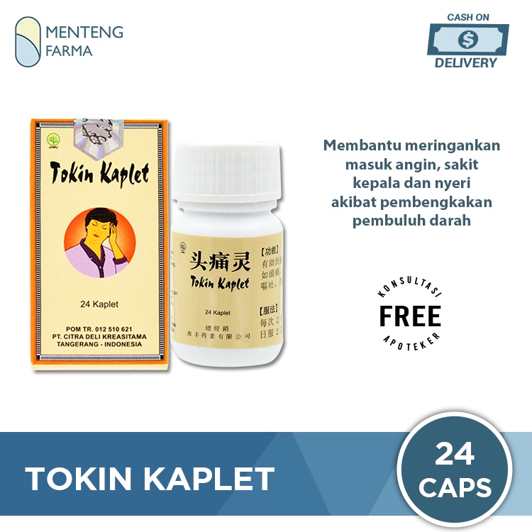 Tokin Kaplet - Obat Sakit Kepala, Migrain, Pusing dan Nyeri Saraf
