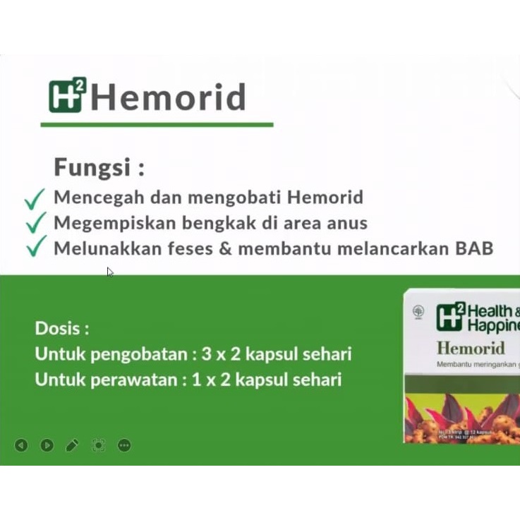 H2 HEALTH &amp; HAPPINESS HEMORID ISI 36 CAPS - WASIR