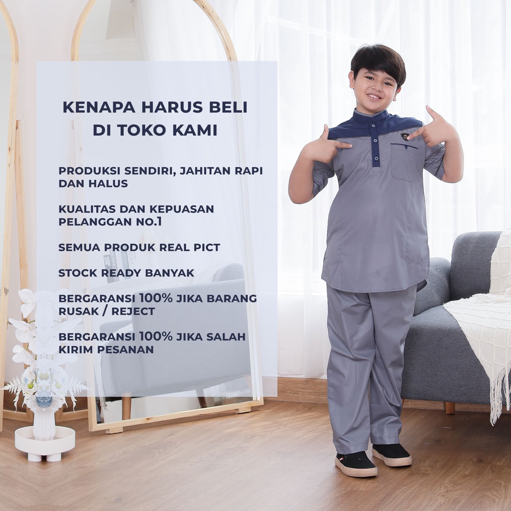 Setelan Baju Koko Anak Premium 1-8 Tahun Rayhan Series Original Assuffah