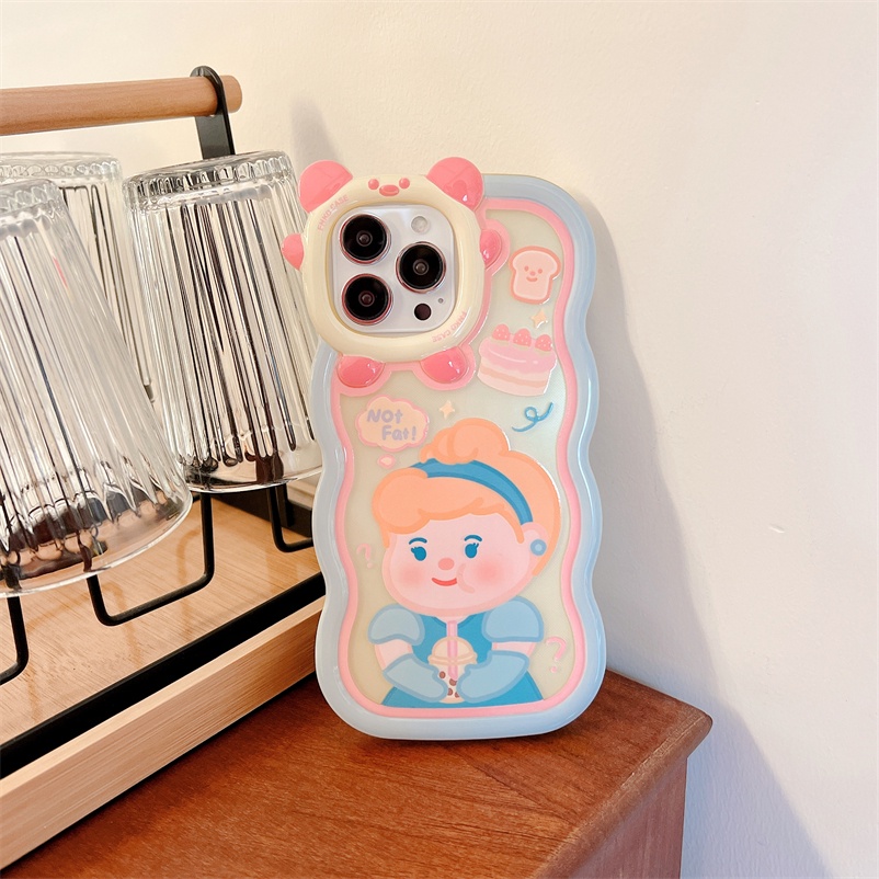 Soft Case Pelindung Motif Kartun Princess Monster Untuk iPhone 14 13 12 11 Pro Max X Xr Xs Max 7 8 6 6s Plus