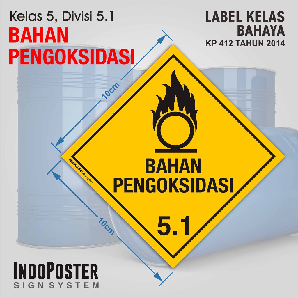 

Stiker Label Simbol B3 IATA Transportasi Kelas Material Bahaya Dangerous Goods - Bahan Pengoksidasi