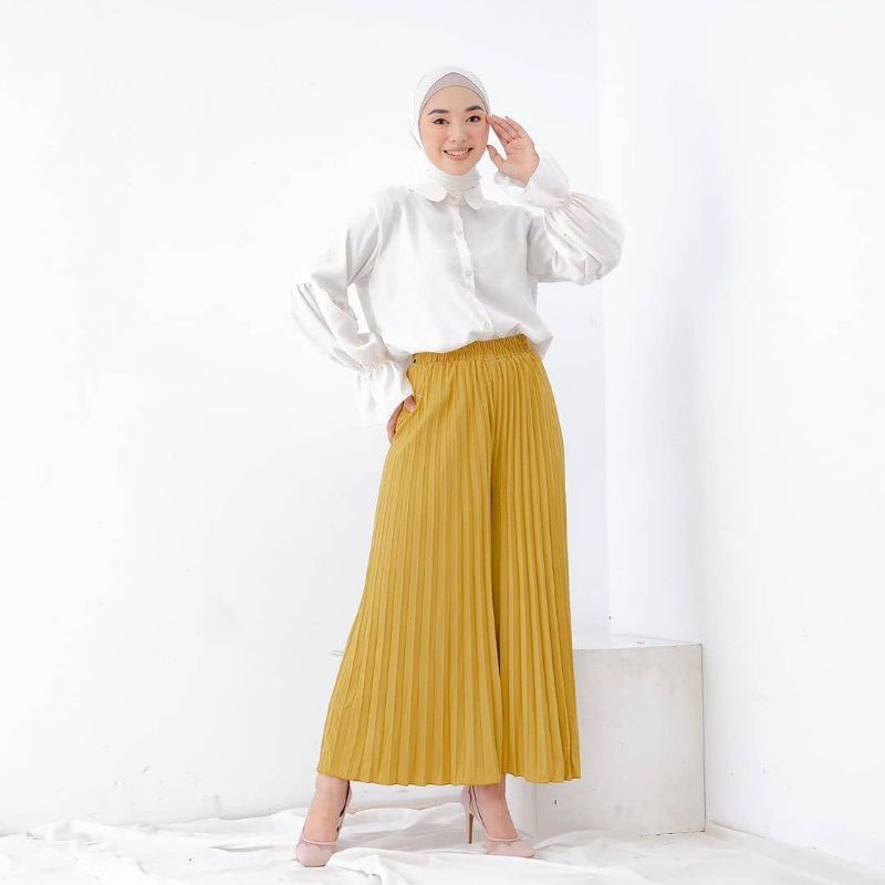 Korea Murah CH1149 Rok Panjang Rok Kuning Rok Murah Rok Bagus