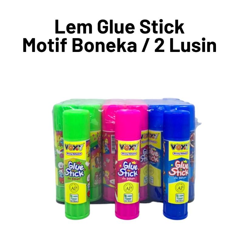 

Lem Glue Stik 10gr Fancy / 24pcs / 2 lusin