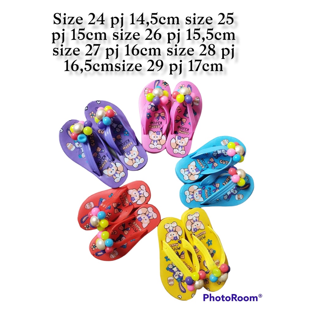 Sandal Jepit Anak Cewek Poita BALON sz 24-29