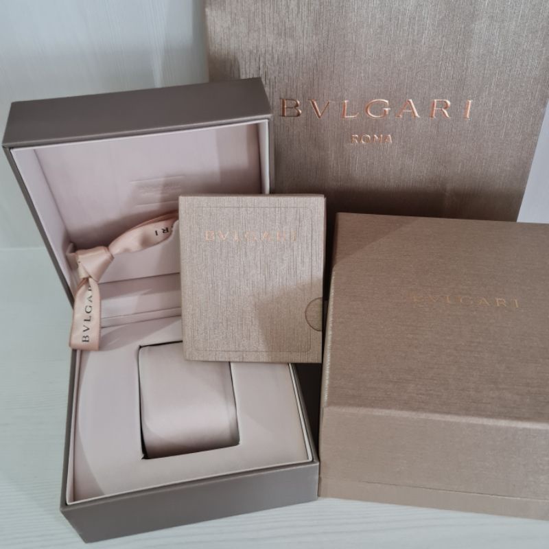 Kotak box jam tangan merk BVLGARI watch model Original fullset
