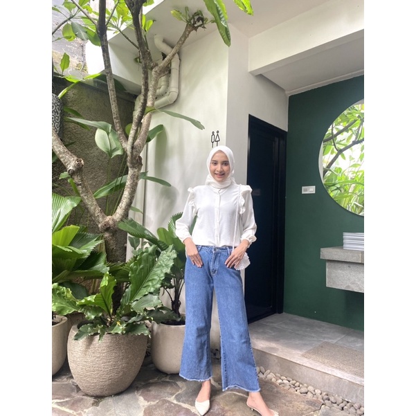 Airflow Blouse / Kemeja Blouse Basic / Blouse Ruffle