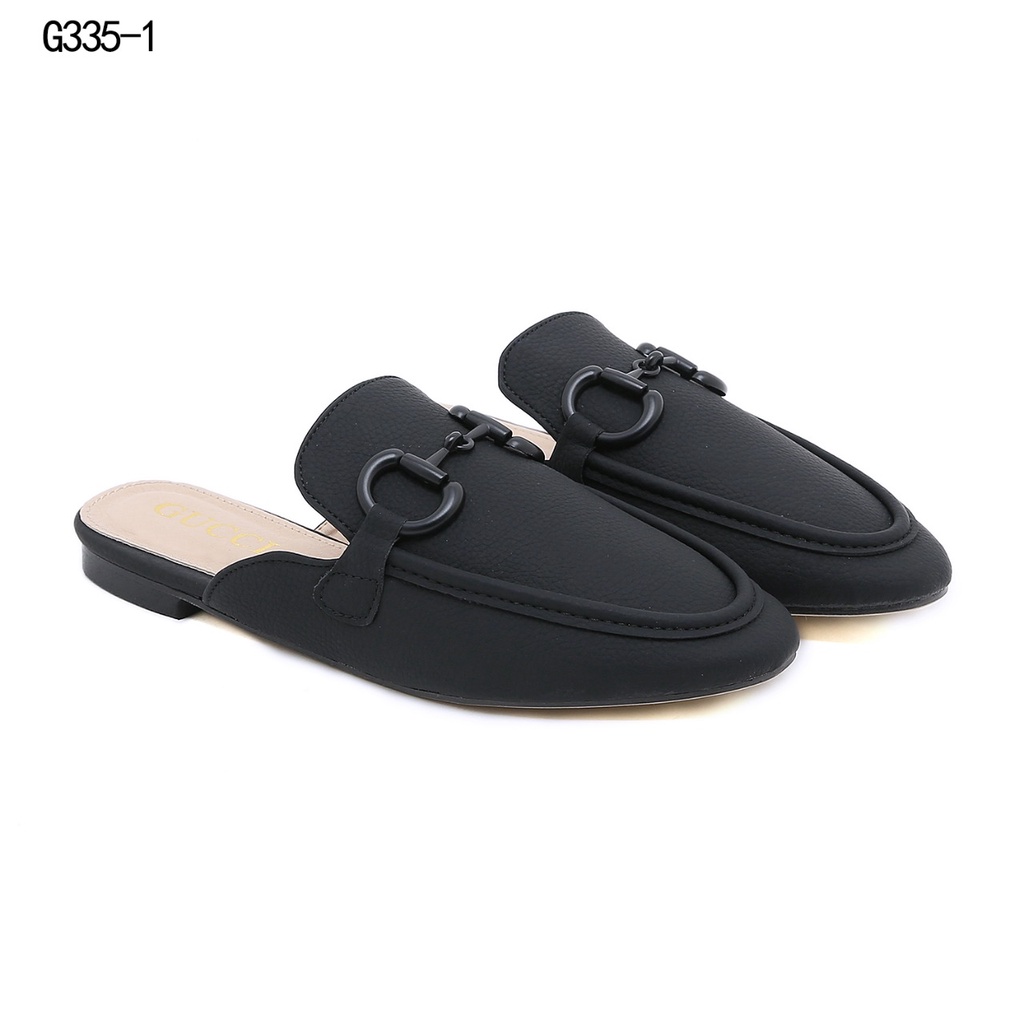 GC Horsebit Togo Leather Embellished Mules G335-1