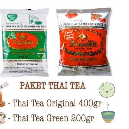 

10.10 Terlaris Paket thai green tea 200 gr dan thai original 400 gr Chatramue !