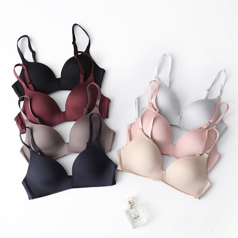 Bra Tanpa Kawat Wanita / Pakaian Dalam Wanita Bra / Push Up Bra / BH Seamless deep v cross women bra