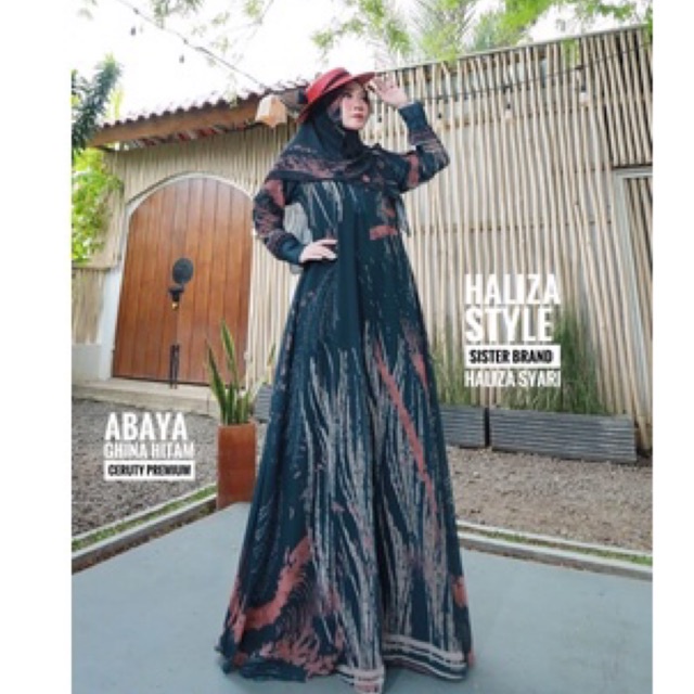 Abaya haliza Style Ghina hitam by Haliza syari