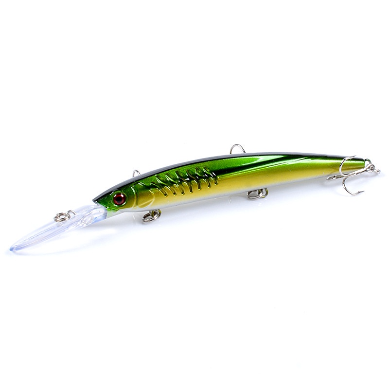 Umpan Pancing CrankBait Bentuk Ikan Kecil 14.5cm / 12.4g Dengan Kail Treble