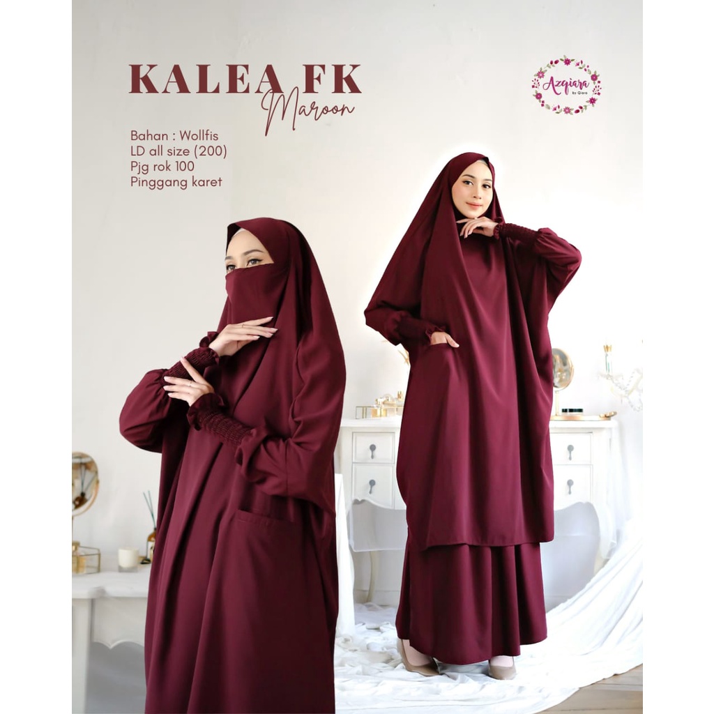 Kalea Gamis French Khimar Muslim Syari Fashion Muslim Wanita Original Produk By Qiara