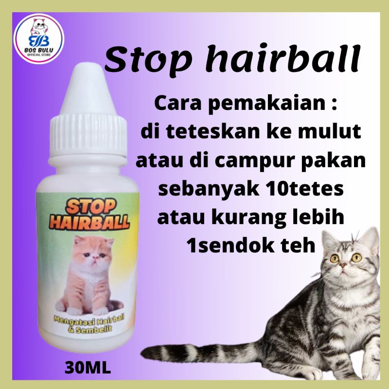 stop hairball obat anti hairball sembelit kucing 30ml