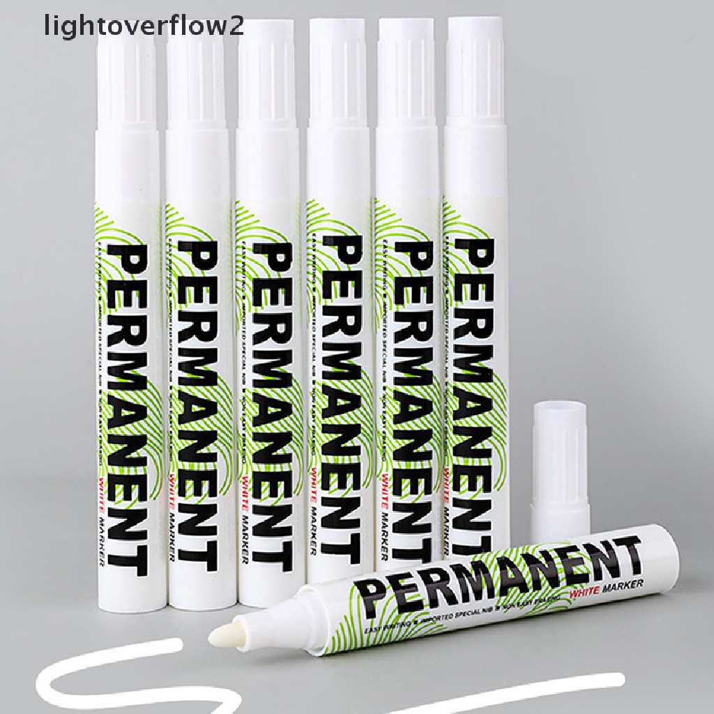 (lightoverflow2) 1pc Spidol Gel Putih Anti Air Untuk Menulis / Menggambar / Graffiti DIY