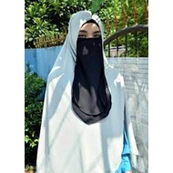 niqab tali 2 layer bahan premium