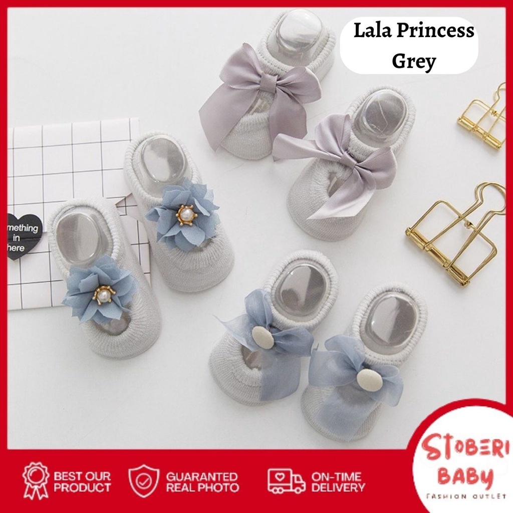 PUNCAK 3.3 stoberi baby - Kaos kaki bayi perempuan kualitas premium motif 3 jenis (0-1th) / LALA PRINCESS