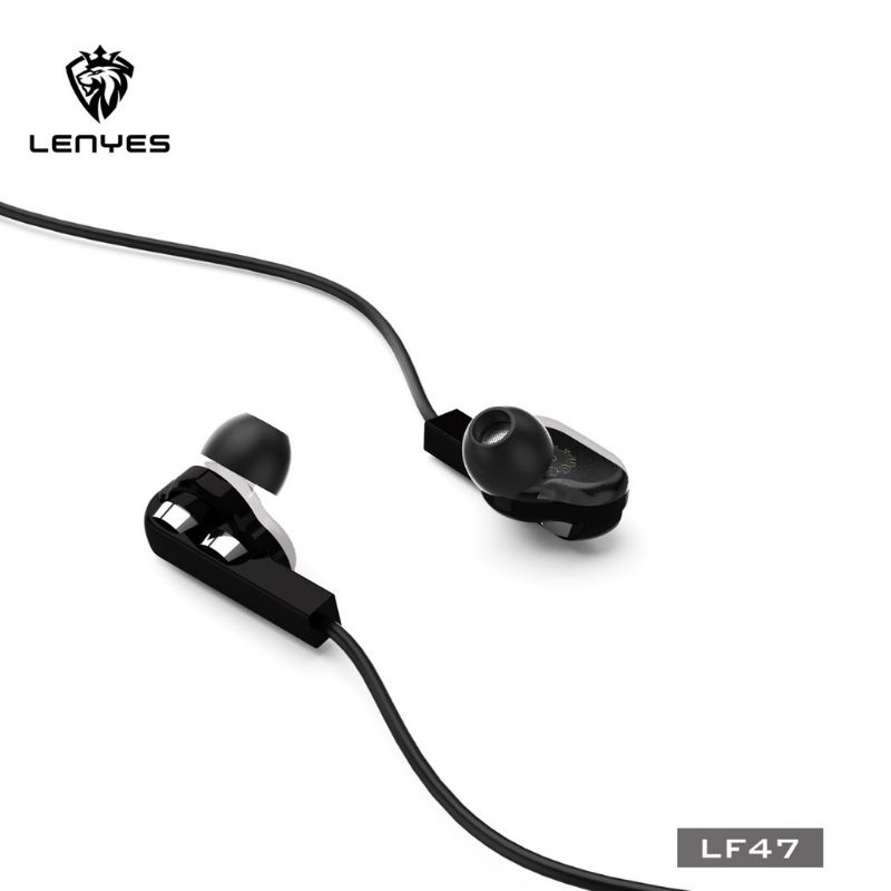 Lenyes headset LF47 in ear hifi stereo earphone extra bass with handfree microphone 3.5mm