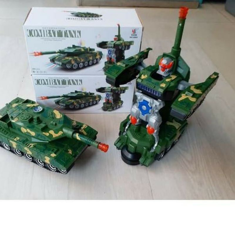MAINAN MOBIL ROBOT COMBAT WAR TANK -- TANK BISA JADI ROBOT
