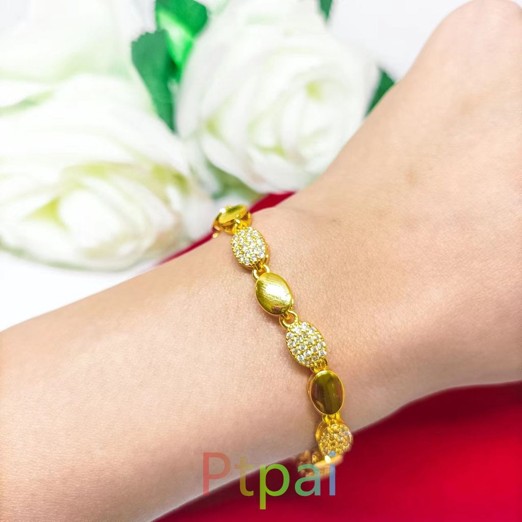 Bracelet Gelang Serut xuping fashiion perhiasan lapis Emas 24k