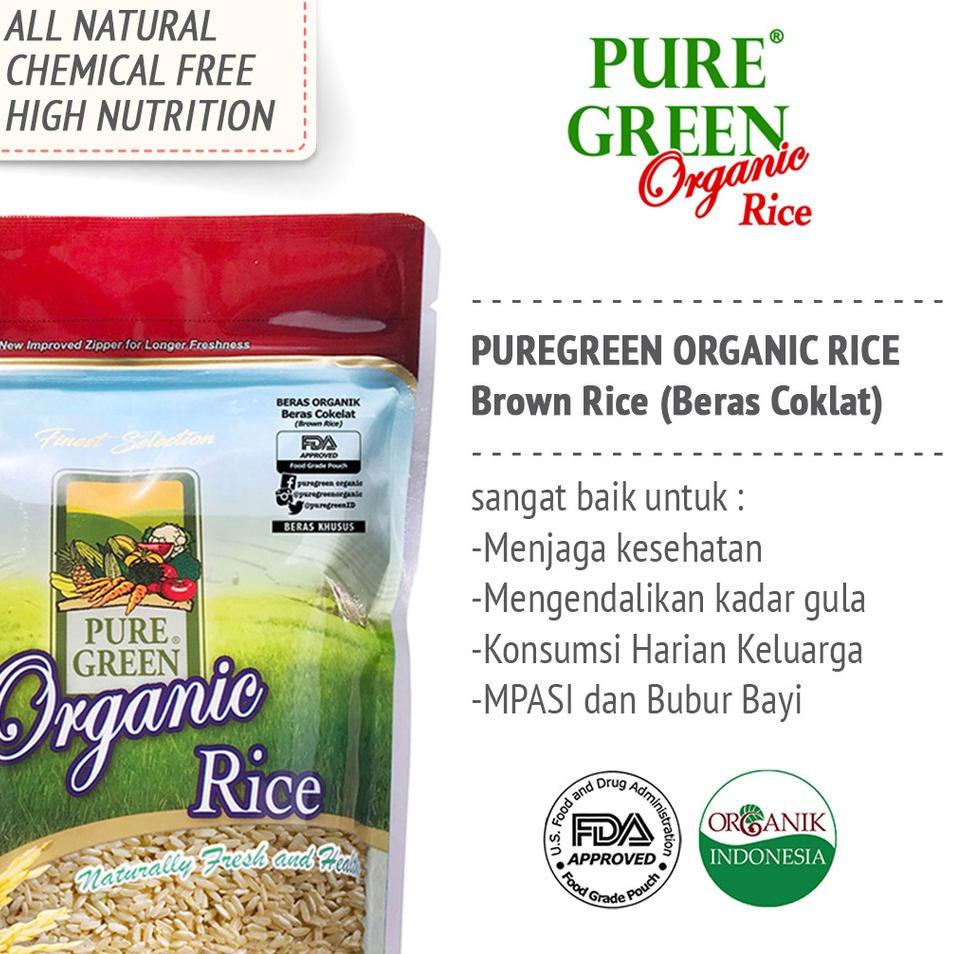 

idPp6P0--Puregreen Organic Rice Beras Organik Beras Coklat (Brown Rice) Paket 2 x 1 kg