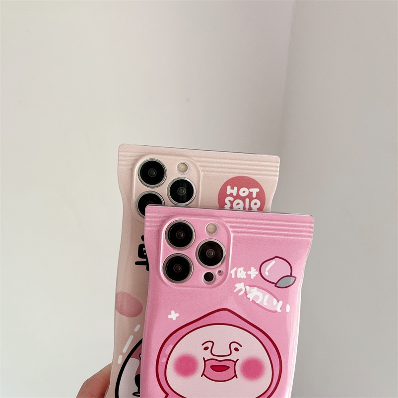 Casing Compatible for iPhone 14 13 12 11 Pro Max iPhone 8 7 6 6s Plus X Xs Max XR  SE 2020 Creative candy bag design Protective Shell Candy Solid Color Lens Protection Phone Case Anti-fall Protective Back Cover