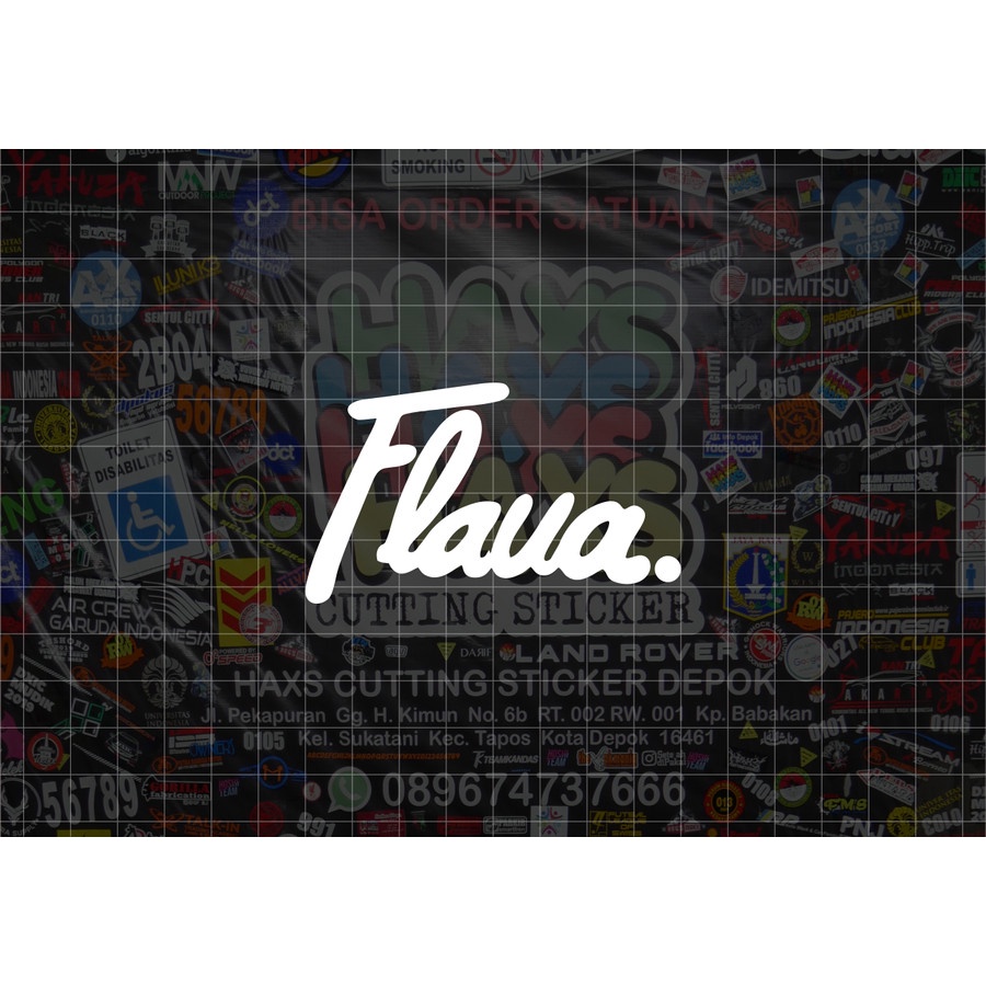 Cutting Sticker Flava Ukuran 8 Cm Untuk Motor Mobil